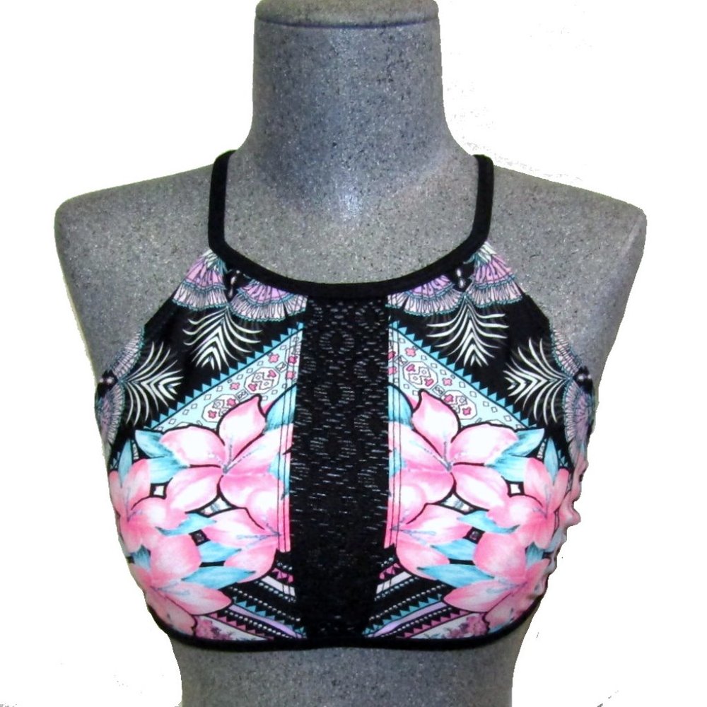 OP High Neck Halter Bikini Top Size S